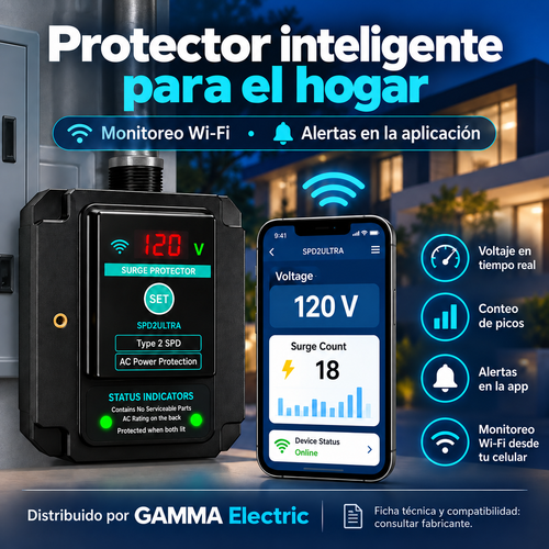Dispositivo de Protección contra Sobretensiones Inteligente WiFi